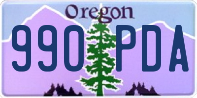 OR license plate 990PDA