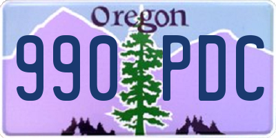 OR license plate 990PDC