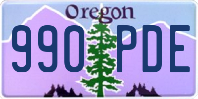 OR license plate 990PDE