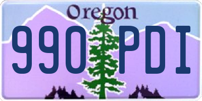 OR license plate 990PDI