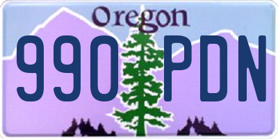 OR license plate 990PDN