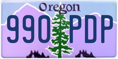 OR license plate 990PDP