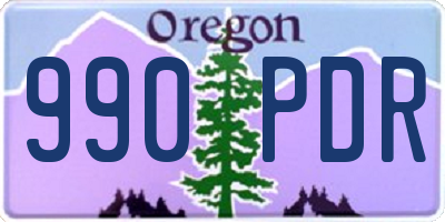 OR license plate 990PDR