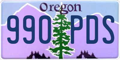 OR license plate 990PDS