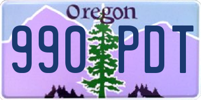 OR license plate 990PDT