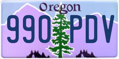 OR license plate 990PDV