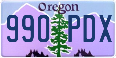 OR license plate 990PDX