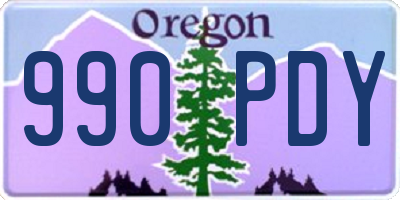 OR license plate 990PDY