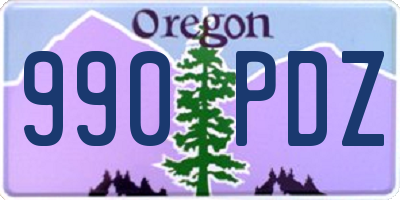 OR license plate 990PDZ