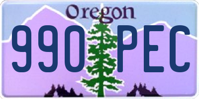 OR license plate 990PEC