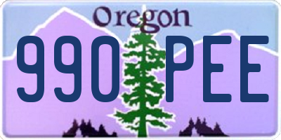 OR license plate 990PEE