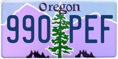 OR license plate 990PEF