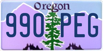 OR license plate 990PEG