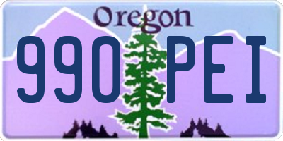 OR license plate 990PEI