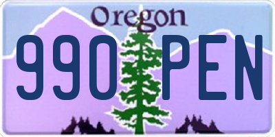OR license plate 990PEN