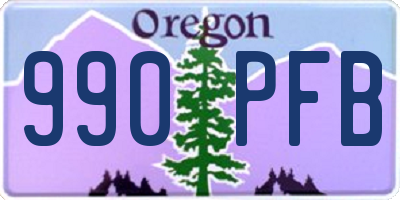 OR license plate 990PFB
