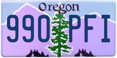 OR license plate 990PFI