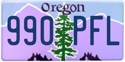 OR license plate 990PFL
