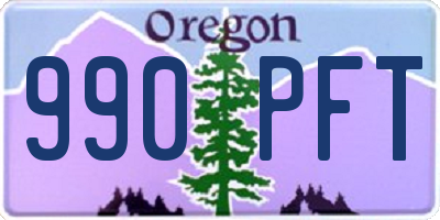 OR license plate 990PFT