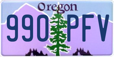 OR license plate 990PFV