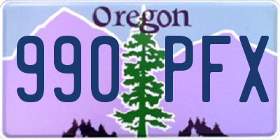 OR license plate 990PFX