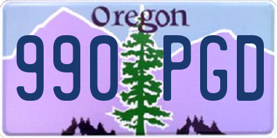 OR license plate 990PGD