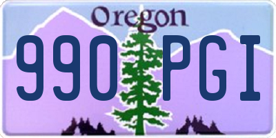 OR license plate 990PGI