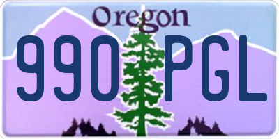 OR license plate 990PGL