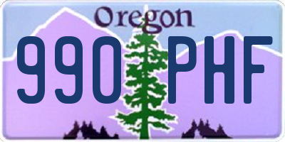 OR license plate 990PHF