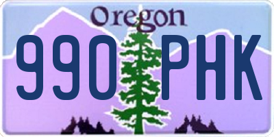 OR license plate 990PHK