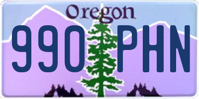 OR license plate 990PHN