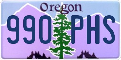 OR license plate 990PHS