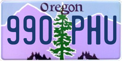 OR license plate 990PHU