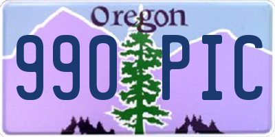 OR license plate 990PIC