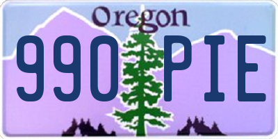 OR license plate 990PIE