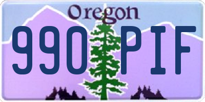 OR license plate 990PIF