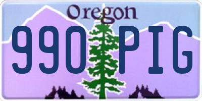 OR license plate 990PIG