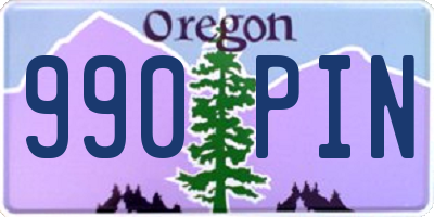 OR license plate 990PIN