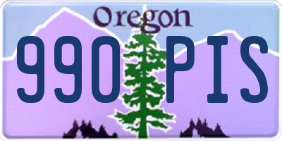 OR license plate 990PIS