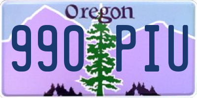 OR license plate 990PIU