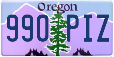 OR license plate 990PIZ