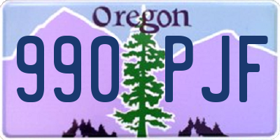 OR license plate 990PJF