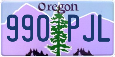OR license plate 990PJL
