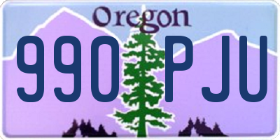 OR license plate 990PJU