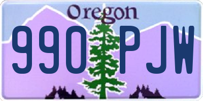 OR license plate 990PJW