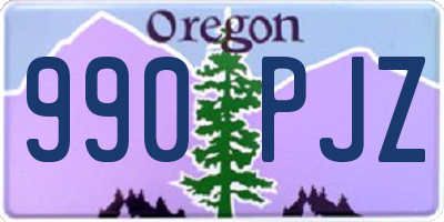 OR license plate 990PJZ