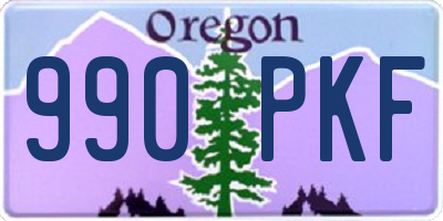 OR license plate 990PKF