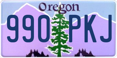OR license plate 990PKJ