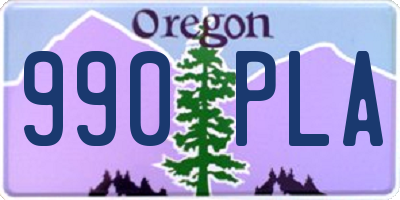 OR license plate 990PLA