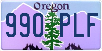OR license plate 990PLF